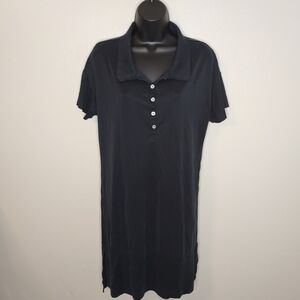 Nation Ltd By Jen Menchaca Womens Medium Dress Shirt Black Modal/Polyester Blend